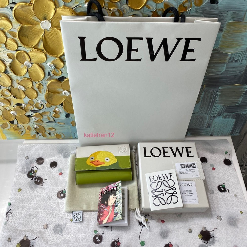 Loewe x Spirited Away Otori-Sama Small Vertical Wallet